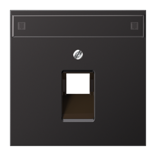 JUNG LS 990 Dark Крышка для одинарной телефонной и компютерной розетки UAE с полем для надписи