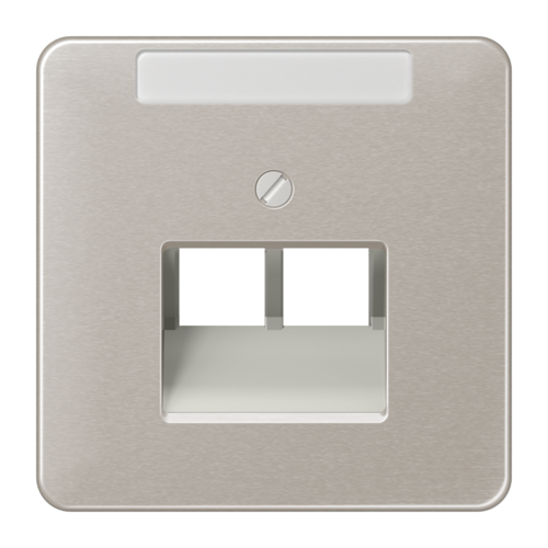 JUNG CD 500/CD plus Платина Накладка 2-ой наклонной ТЛФ/комп розетки с полем для надписи