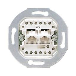 Розетка двойная телефонная RJ11/RJ12/RJ45 Cat.3 JUNG ECO PROFI