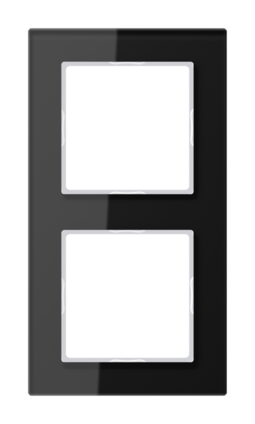 Рамка 2 поста JUNG A CREATION, черное стекло