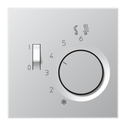 JUNG LS 990 Алюминий Регулятор теплого пола, 10(4)А