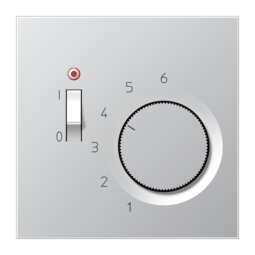 JUNG LS 990 Алюминий Термостат комнатный, 10(4)А, 24v, 50/60 Hz