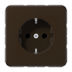 JUNG Коричневая Розетка штепсельная Schuko 16A 250V с защитой от детей, центральная плата