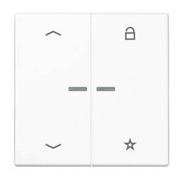 Накладка на жалюзийный выключатель Jung LS 990, белый, LS1701PWW